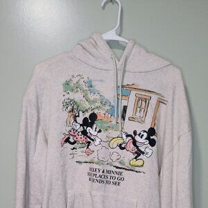Mickey & Minnie "Places to Go, Friends to See" Sweatshirt Hoodie - Like New